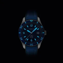 Montblanc 1858 Iced Sea Automatic Date Caucho Esfera Azul