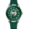 OMEGA Seamaster Aquaterra World Timer caucho 43mm verde