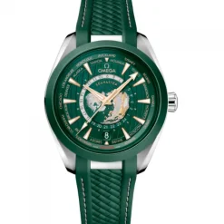 OMEGA Seamaster Aquaterra World Timer caucho 43mm verde