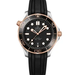 Omega Seamaster Diver 300M 42mm Acero y Oro Amarillo Esfera negra