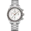 Omega Speedmaster 38mm cronógrafo esfera plata