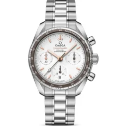 Omega Speedmaster 38mm cronógrafo esfera plata