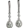 Pendientes "Caramelo" de oro blanco con cuarzos prasio y orla de diamantes