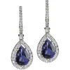 Pendientes "Caramelo" de oro blanco iolitas y diamantes