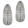Pendientes de aro de oro blanco con diamantes