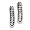 Pendientes de aro de oro blanco con diamantes blancos y negros
