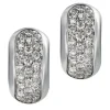 Pendientes de aro de oro blanco con diamantes