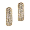 Pendientes de aro de oro rosa con diamantes