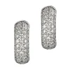 Pendientes de aro de oro blanco con diamantes