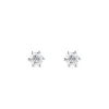 Pendientes de diamantes en oro blanco con 6 garras de 0,82 quilates