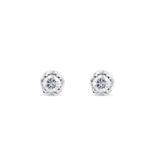 Pendientes de diamantes en oro blanco con 4 garras de 0,78 quilates