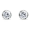 Pendientes de diamantes en oro blanco con 4 garras de 0,66 quilates