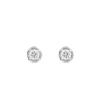 Pendientes de diamantes en oro blanco con 4 garras de 0,50 quilates