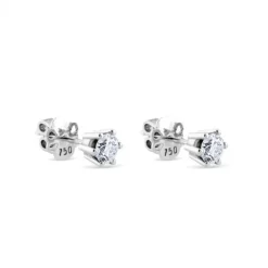 Pendientes de diamantes en oro blanco con 6 garras de 0,82 quilates