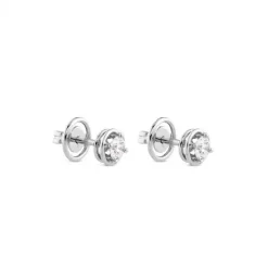 Pendientes de diamantes en oro blanco con 4 garras de 0,50 quilates
