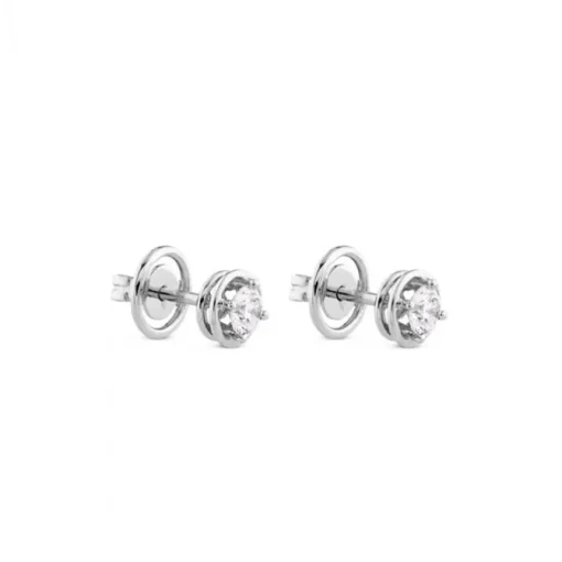 Pendientes de diamantes en oro blanco con 4 garras de 0,50 quilates