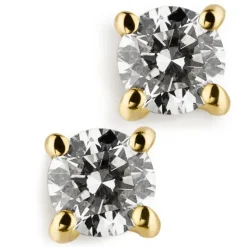 Pendientes de oro amarillo y diamantes