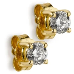 Pendientes de oro amarillo y diamantes