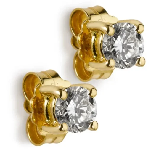 Pendientes de oro amarillo y diamantes
