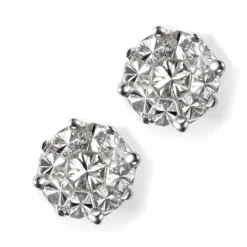 Pendientes de oro blanco con diamantes engaste invisible 0.90 quilates