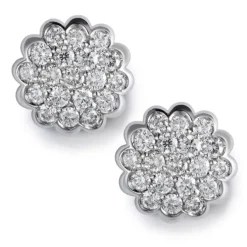 Pendientes de oro blanco con diamantes