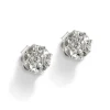 Pendientes de oro blanco con diamantes y engaste invisible en 8 garras