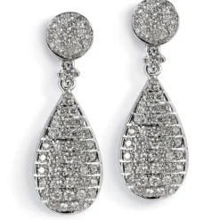 Pendientes de oro blanco con diamantes | Chocrón Joyeros