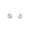 Pendientes de oro blanco con diamantes en chatón 0,04 quilates
