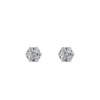 Pendientes de oro blanco con flor de diamantes