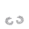Pendientes de oro blanco en rama circular con diamantes