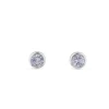 Pendientes de oro blanco con diamantes en chatón de 0,20 quilates