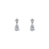 Pendientes de oro blanco en lágrima (pm)