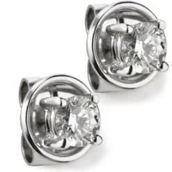 Pendientes de oro blanco y diamantes