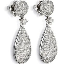Pendientes de oro blanco con diamantes | Chocrón Joyeros