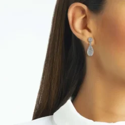 Pendientes de oro blanco con diamantes | Chocrón Joyeros