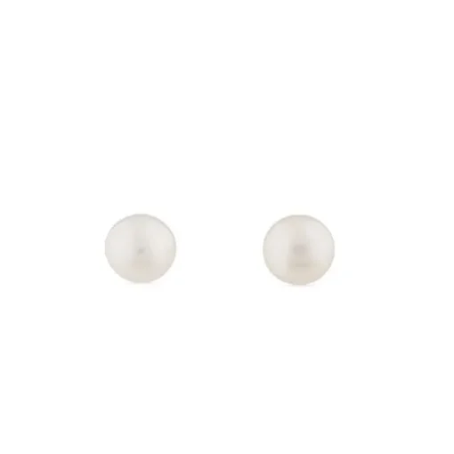 Pendientes de perlas en oro amarillo 4 mm