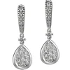 Pendientes en lágrima de oro blanco con diamantes