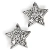 Pendientes estrellas de oro blanco con diamantes