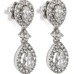 Pendientes oro blanco con diamantes