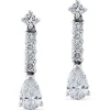 Pendientes Riviere de oro blanco con perillas