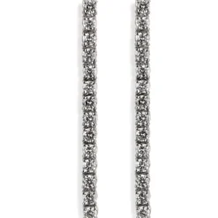 Pendientes riviere de oro blanco con diamantes