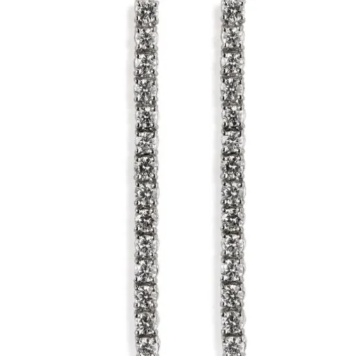 Pendientes riviere de oro blanco con diamantes