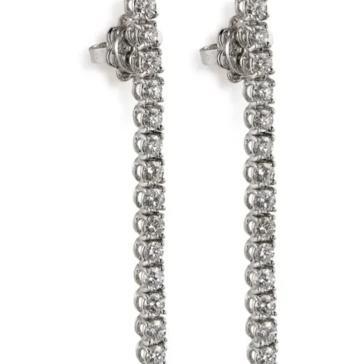 Pendientes riviere de oro blanco con diamantes