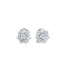 Pendientes roseta oro blanco con diamantes