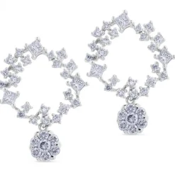 Pendientes "Universe" de oro blanco con diamantes