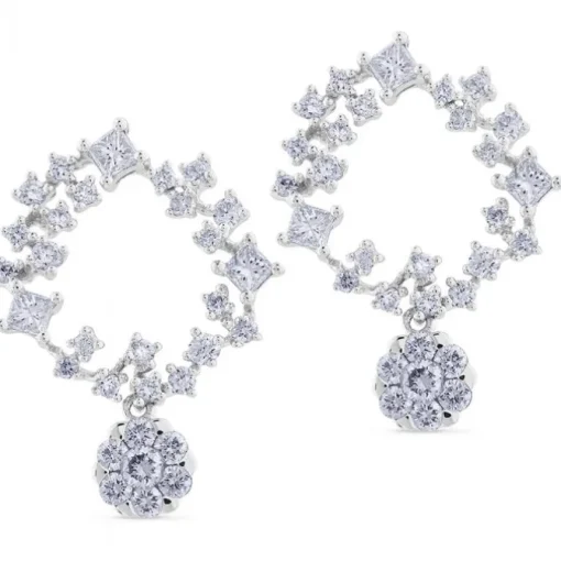 Pendientes "Universe" de oro blanco con diamantes