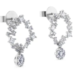 Pendientes "Universe" de oro blanco con diamantes