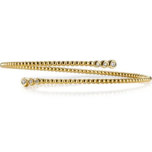 Pulsera "Bubbles" de oro amarillo con 6 diamantes en chatón