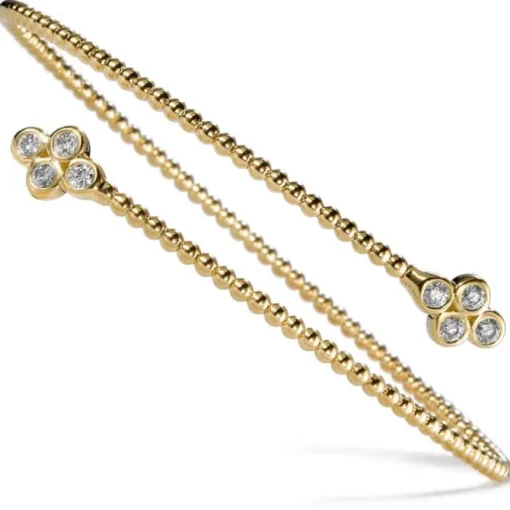Pulsera "Bubbles" de oro amarillo con 8 diamantes en chatón