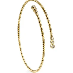 Pulsera "Bubbles" de oro amarillo con 6 diamantes en chatón